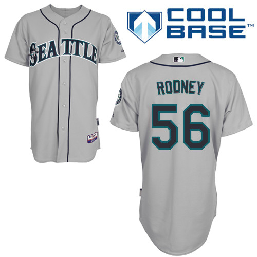 Fernando Rodney #56 Youth Baseball Jersey-Seattle Mariners Authentic Road Gray Cool Base MLB Jersey